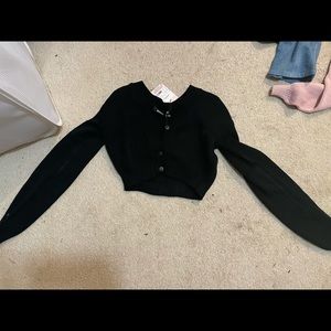 Black cardigan